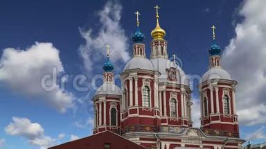 俄罗斯莫斯科圣克莱门特的巴洛克教堂.. 这个<strong>大型</strong>教<strong>会</strong>建筑群建于18世纪